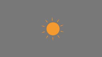 Animation of the sun with rays. Summer warm weather concept video