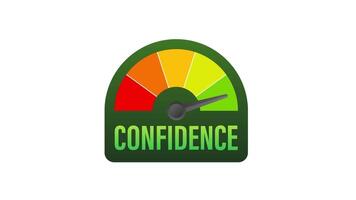 Confidence level increasing, from red to green video