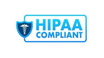 HIPAA compliant symbol for healthcare privacy and security video