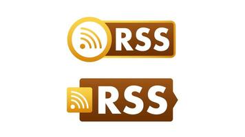 RSS feed icon animation on white and green screen video