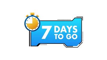 Countdown Timer with Seven Days to Go video