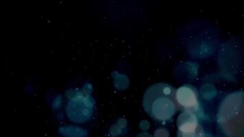 Abstract Dark Blue Background with Bokeh Lights and Sparkling Dust Elegant Night Design and Shiny Effects Suitable for Wallpaper and Graphic Resources video
