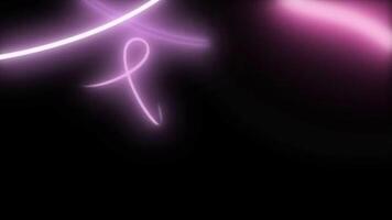Abstract Neon Lights Flowing in a Seamless Loop on Black Background Creates a Dynamic Modern Futuristic Design with Graphic Elements and Vibrant Color video