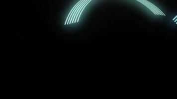 Abstract Animated Background with Glowing Lines and Music Note Elements on Black Backdrop for Modern Digital Designs and Presentations video
