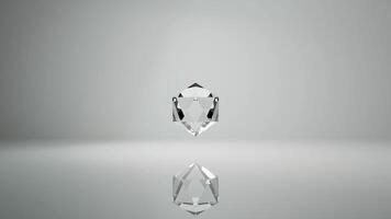 Cinematic Zoom on Crystal Gem with Reflection video