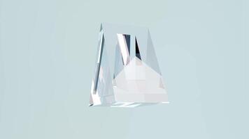 Rotating Glass Prism Triangle 3D Animation video
