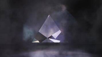 fiação Sombrio prisma cristal com volumétrico luzes video