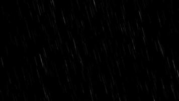 Falling Rain Drops on Black Background video
