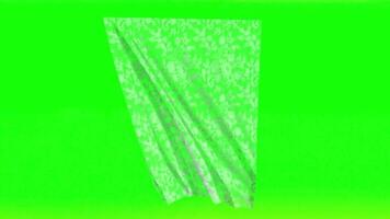 Elegant White Lace Fabric with Floral Pattern on a Vibrant Green Background Sheer and Delicate Texture Perfect for Decorative Backdrops video