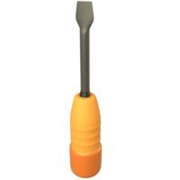 a screwdriver with a yellow handle on a transparent background png