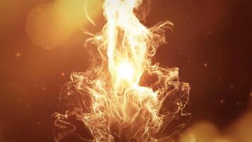 Golden particle cloud with glowing effects against a dark background video