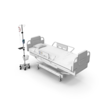 Hospital Bed, Medical Equipment 3D Render , 3d render, transparent background, png
