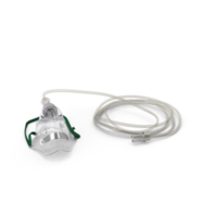 Medical Oxygen Mask, Respiratory Therapy Equipment , 3d render, transparent background, png