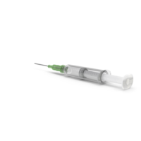 Medical Syringe Closeup, Needle Injection Device , 3d render, transparent background, png