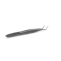 Closeup of a Surgical Instrument MicroSurgical Forceps , 3d render, transparent background, png