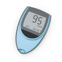Blood Glucose Meter, Diabetes Management Device Digital Display , 3d render, transparent background, png