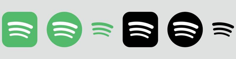 Spotify Logo Mega Bundle Icon Set vector