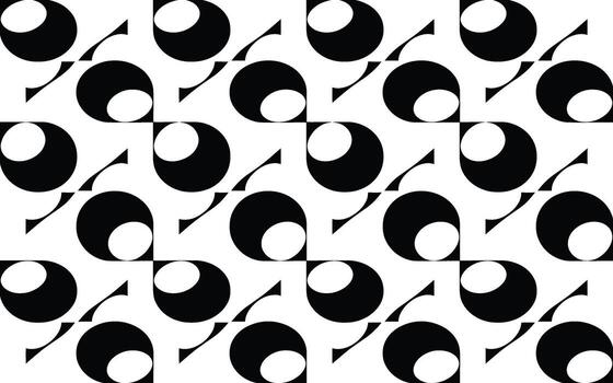 negro y blanco geométrico modelo con circular y angular formas vector