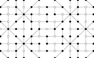 Black and White Geometric Pattern of Connected Circles vector
