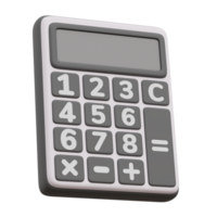 3D calculator icon math device tool. Financial management money and accounting finance concept png