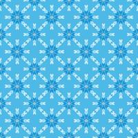 a serene blue background adorned with a repeating pattern of light blue snowflakes and hearts, evoking a peaceful winter or cold weather theme vector