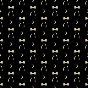 sin costura modelo con arco y polca puntos en negro antecedentes vector