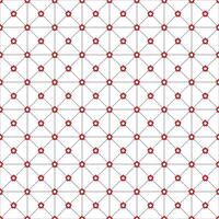 Seamless pattern with red flowers checkered background vector
