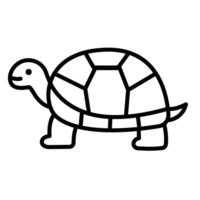 Turtle line icon vector