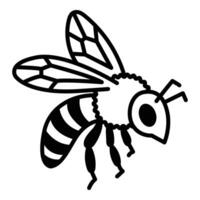 Bee line illustration vector