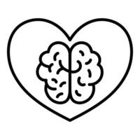 Conceptual icon of emotional intelligence and balance between logic and feelings. Symbolizes mindful decision-making, empathy, and personal growth. vector