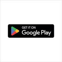 Google Play Store Badge EN Official Download Button Icon English Version vector