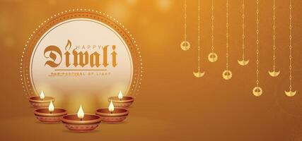 happy Diwali festival background for website header. Diwali background design for social media cover, Premium looking banner design vector