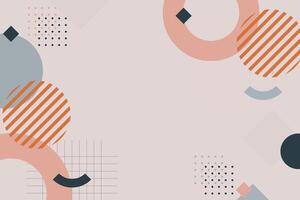 Trendy memphis pattern background with circle and stripe elements vector