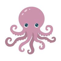 Octopus. Cartoon style illustration. vector