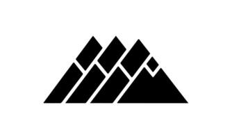 Geometric Mountain Logo Modern Abstract Peak Silhouette Design vector