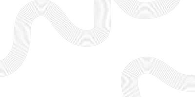 Minimal White Abstract Wavy Line Background for Modern Design vector