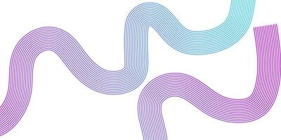Vibrant Curved Line Abstract on White Background vector