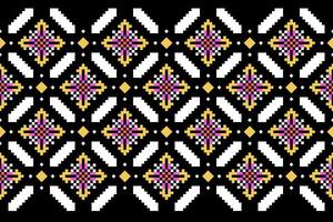 Pixel Art Geometric Fabric Pattern vector