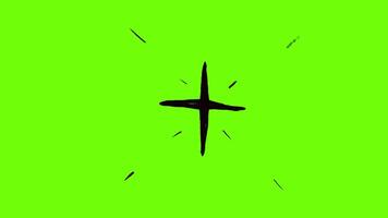 2d Animation cartoon character drawing of a star bursting into starburst on white, black and green screen in 4k ultra-high-definition. video