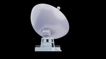 3D Animation of Large satellite dish antenna video