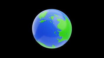 3D Animation of Globe under magnifying glass video