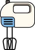 Electric hand mixer with dual beaters illustration vector