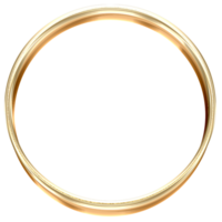 Shiny Golden Circle Frame Element for Luxury Design and Branding png