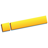 Minimalist Yellow Lower Third Design Element png