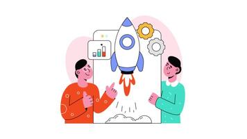 Startup Management 2D Flat animations video