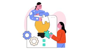 Business Problem Solving 2D Flat animations video