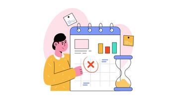 Project Deadline 2D Flat animations video
