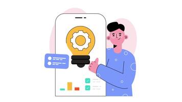 Business Innovation 2D Flat animations video