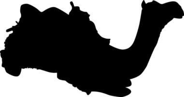 Silhouette of a camel on white background vector