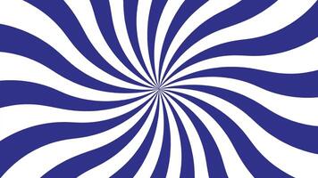 Blue Sunburst Spiral Background Animation, Retro Rotating Striped Motion Loop in 4K video